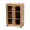 Baxton Studio Mason Modern and Contemporary Oak Brown Finished Wood 2-Door Storage Cabinet with Glass Doors 189-11976-ZORO - alternate 4
